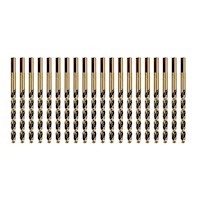 Juego de brocas 6.5mm 1/4" para metal caja 20 unidades Truper